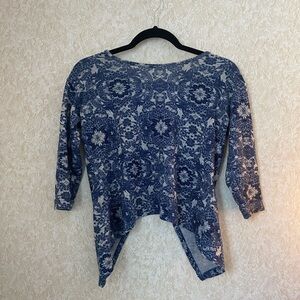 Reitmans Blue Heathered Knit Top